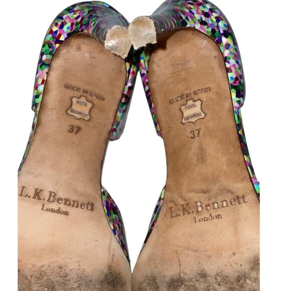 L.K. Bennett London Multicolor Confetti Print D'Orsay Heels   Size: EU 37 US 7 - Picture 8 of 8